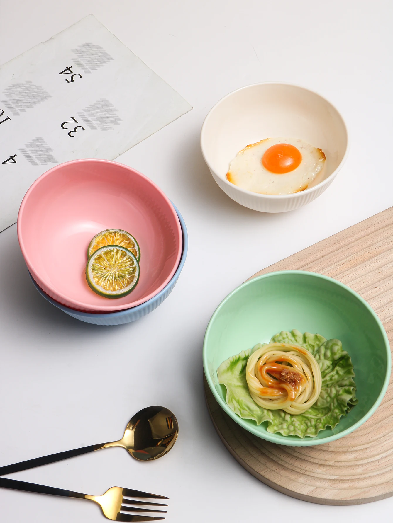 4/11pcs Plastic bowl, reusable and durable, suitable for camping picnic kitchen, microwave and dishwasher safe