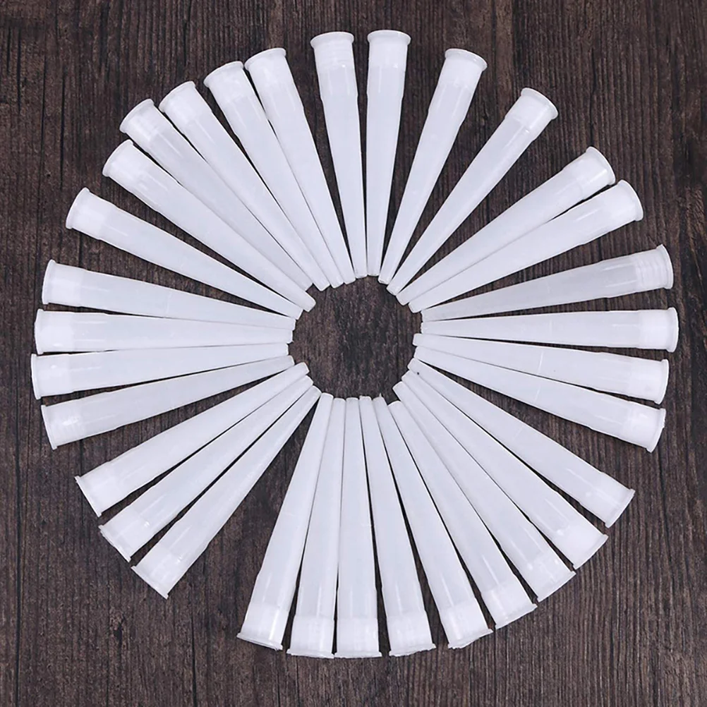 100 pz Punte per ugelli per mastice Punte per ugelli riutilizzabili in plastica Strumento per calcare per la costruzione domestica Riparazione sigillante Base filettata durevole Facile