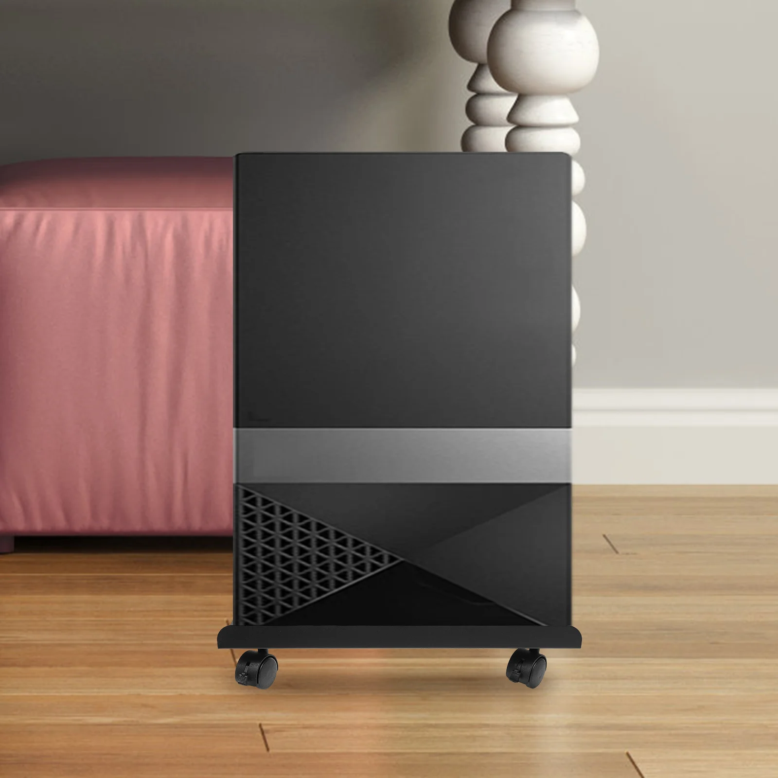 

Computer Tower Stand Black CPU Stand Rolling Holder Floor Cart for Home Office Pc Cart Computer Tower Holder