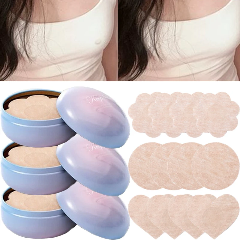 

Self-Adhesive Nipple Cover Stickers Women Breast Lift Tape Skin Color Pasties Invisible Disposable Bra Padding Chest Paste Patch