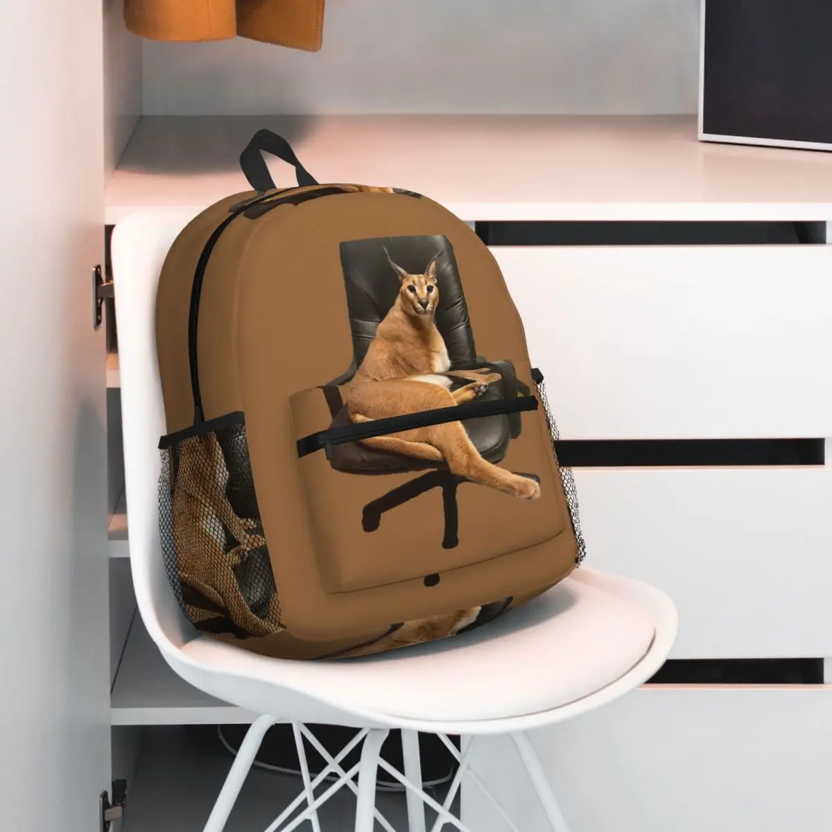 

Big Floppa Animal Cat Student Backpack School Bag Hiking Travel Daypack for Boys Girls Fashion Bookbag Shoulder Bags