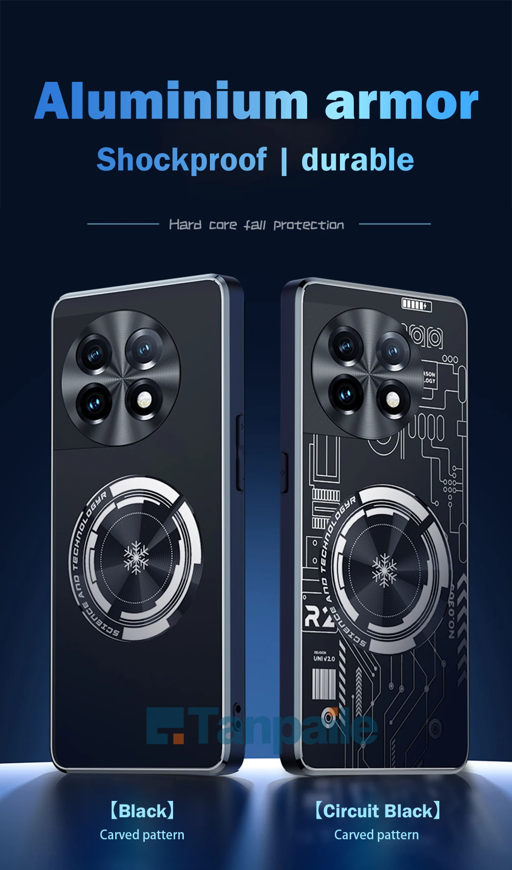 Magnetic Cooling Phone Case For Oneplus ACE 2 Pro Shockproof Copper Heat Dissipation Metal Back Cover