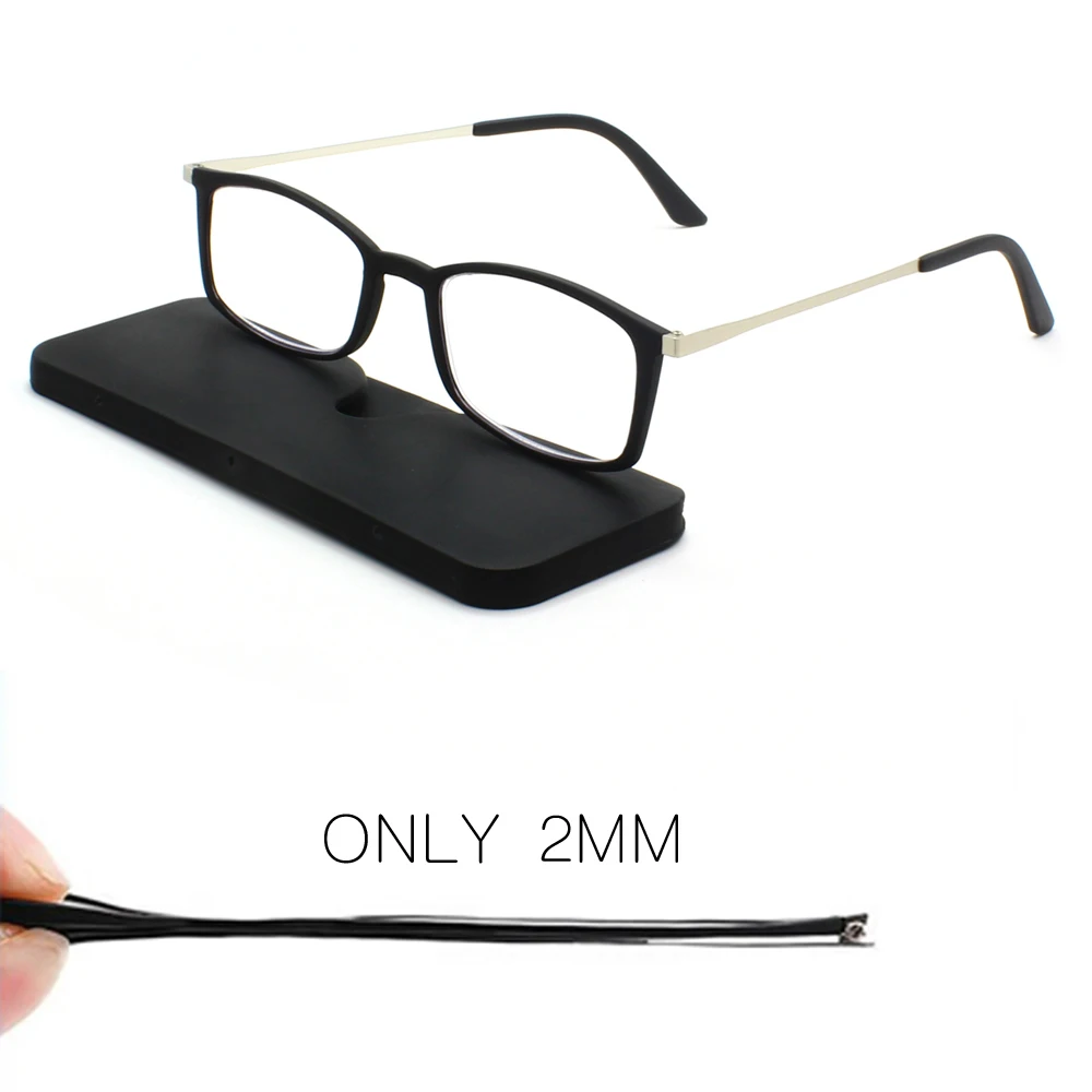 

Rolipop Fashion Slim Reading Glasses TR90 Frame Metal Temple Reusable Stick On Phone Presbyopic Eyewear For Elderly