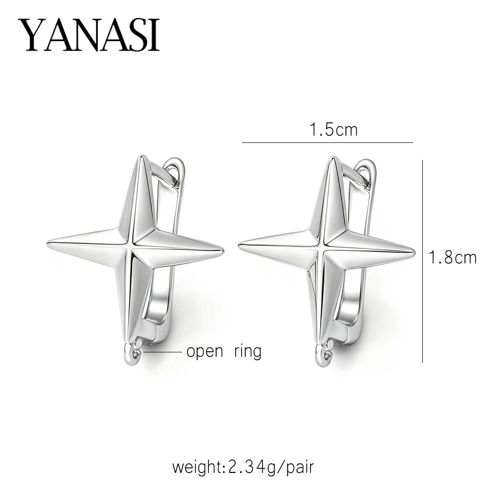 YANASI 18K Gold Earring Hooks Star Design DIY Jewelry Making Supplies Earwires for Women 2026 New Accessories