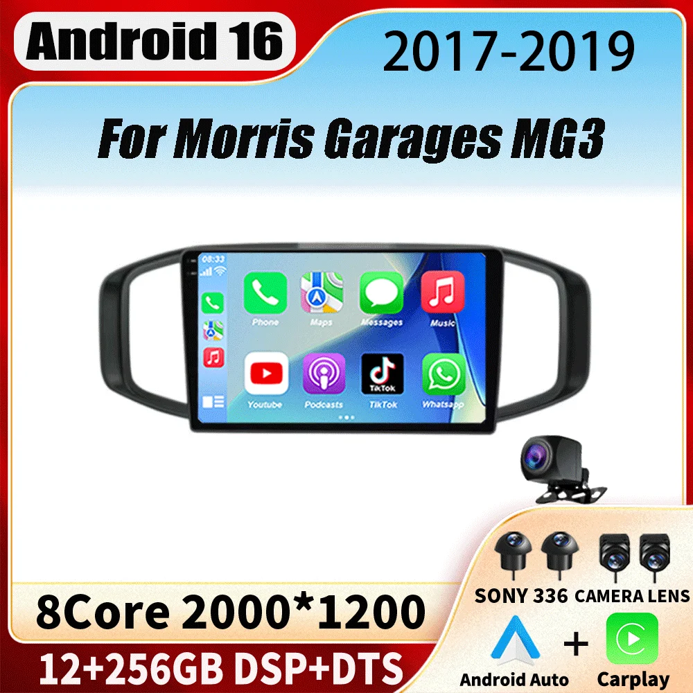 Android 16 Carplay Wifi+4G DSP Car Radio For Morris Garages MG3 2017 2018 2019 Multimedia Video Player GPS Navigation Head Unit