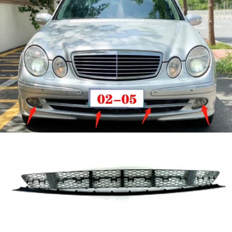 Front Bumper Center Lower Grille Trim for Mercedes-Benz W211 E200 E240 E280 E300