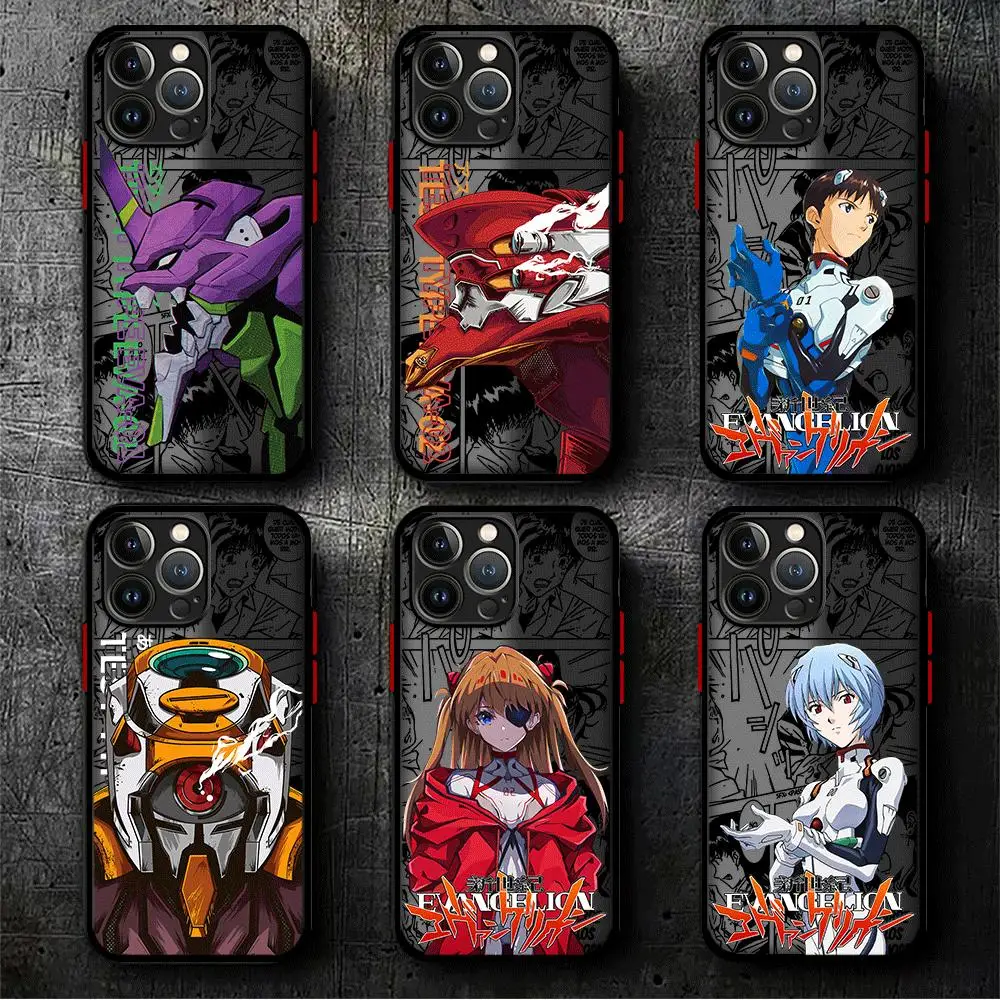 Genesis Evangelions Case for Apple iPhone 15 Pro Max 14 13 Mini 12 11 14 Plus SE 7 8 15 Plus XR XS MAX Matte Cover