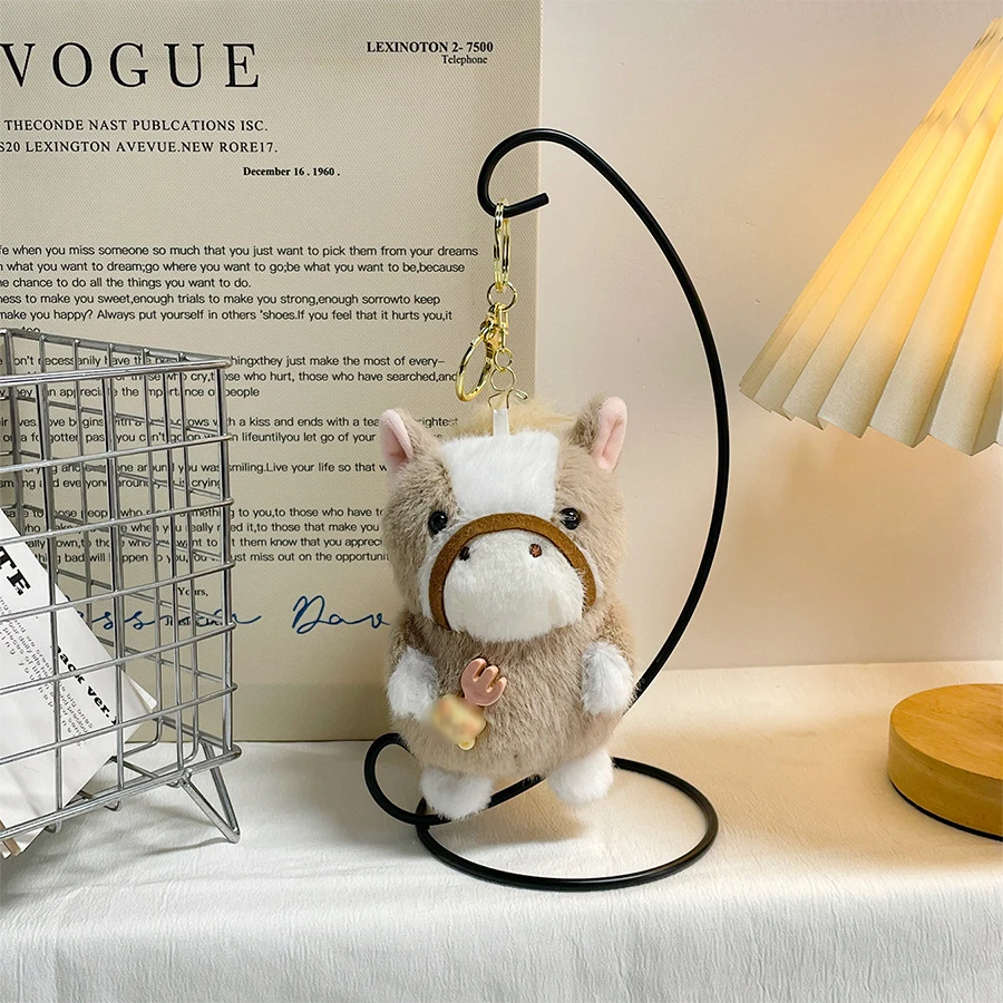 Cartoon Kristal Pluche Ezel Pop Hanger Sleutelhanger Creatieve Schattige Dieren Ezel Pluche Pop Rugzak Decor Kinderen Verjaardagscadeau