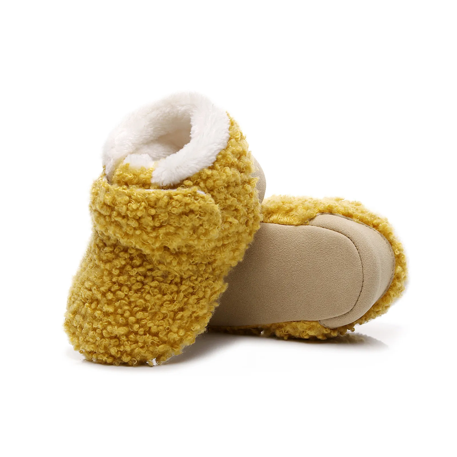 الوليد النعال الأولى أفخم الرضع الثلوج الفتيات أحذية مشوا أحذية ناعمة الفتيان القطن الطفل الدافئة طفل رضيع الأحذية 6-12 شهرا