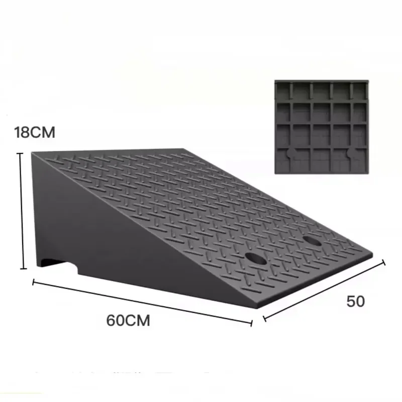 Heavy Duty Rubber Curb Ramp for Driveway Threshold Portable Car Truck Access Ramp Anti Slip Speed Bump Outdoor Safety Step