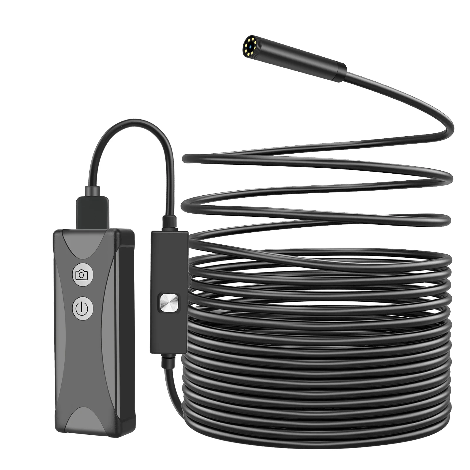 

2MP 1200P 8mm Semi-Rigid Cable Wireless WIFI Endoscope For Android&ISO Smart Phone Inspection Pipe Scope