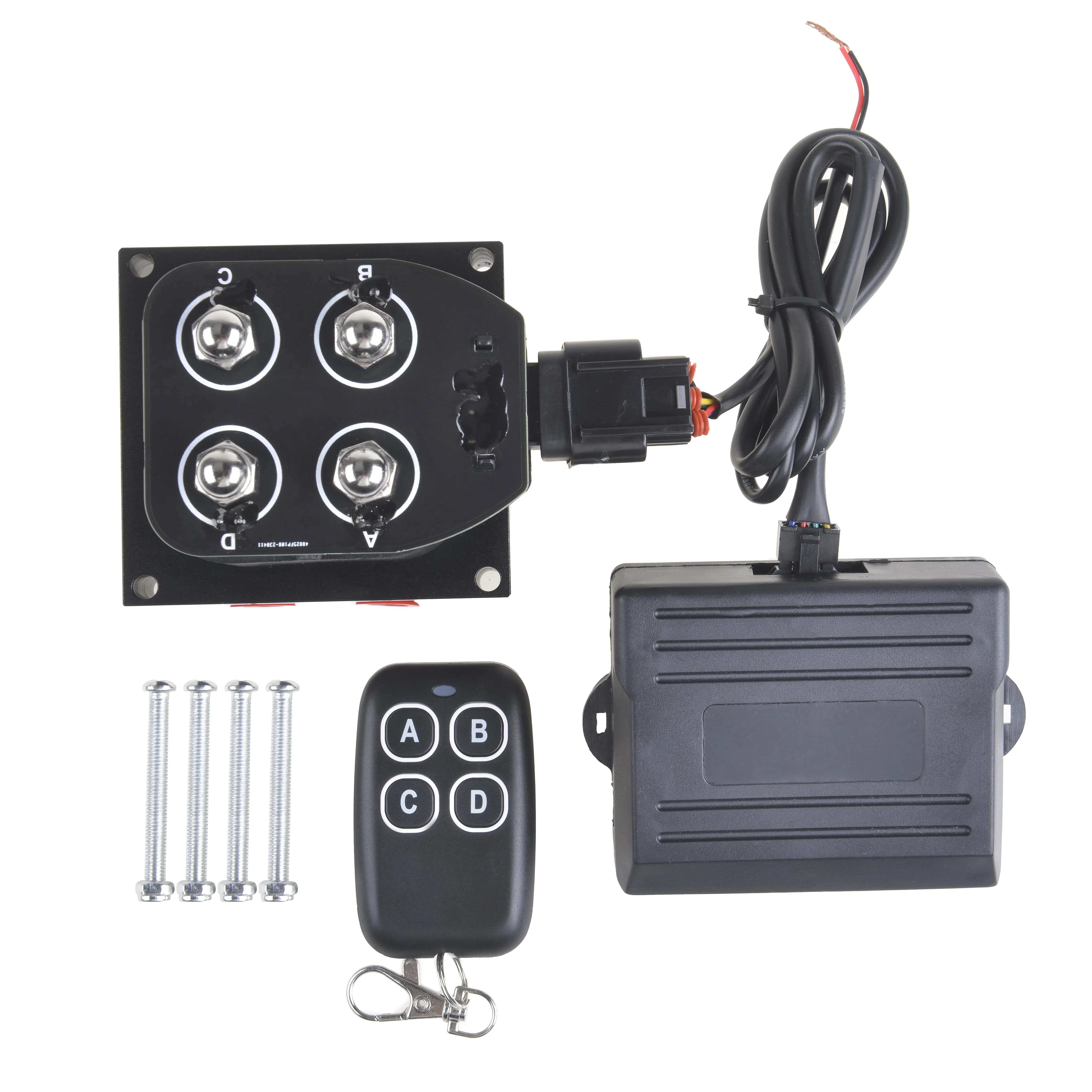 Universal 12V Air Ride Suspension Manifold Valve Block Solenoid Kit 0-300psi SMV-01 Remote Control