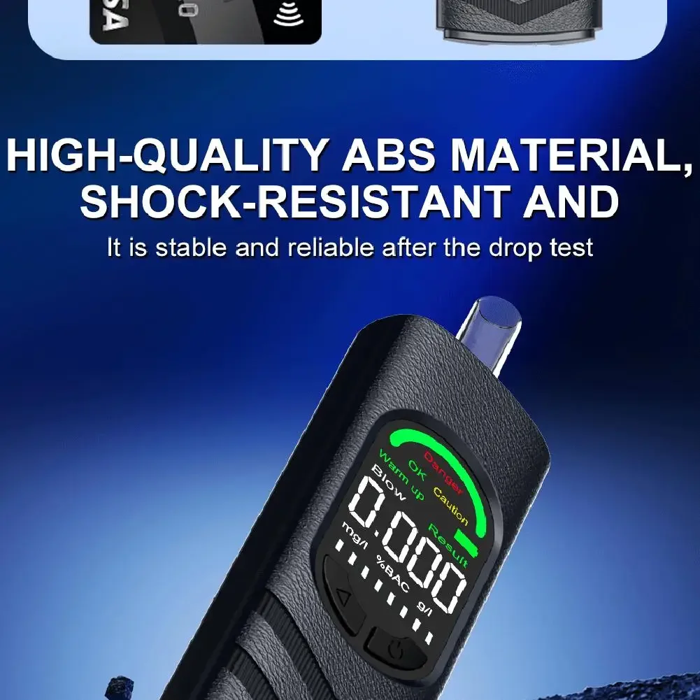 

MR505 Digital LCD Breathalyzer Noncontact Type for For driving Alcohol Concentration Measurement with Type C Charging