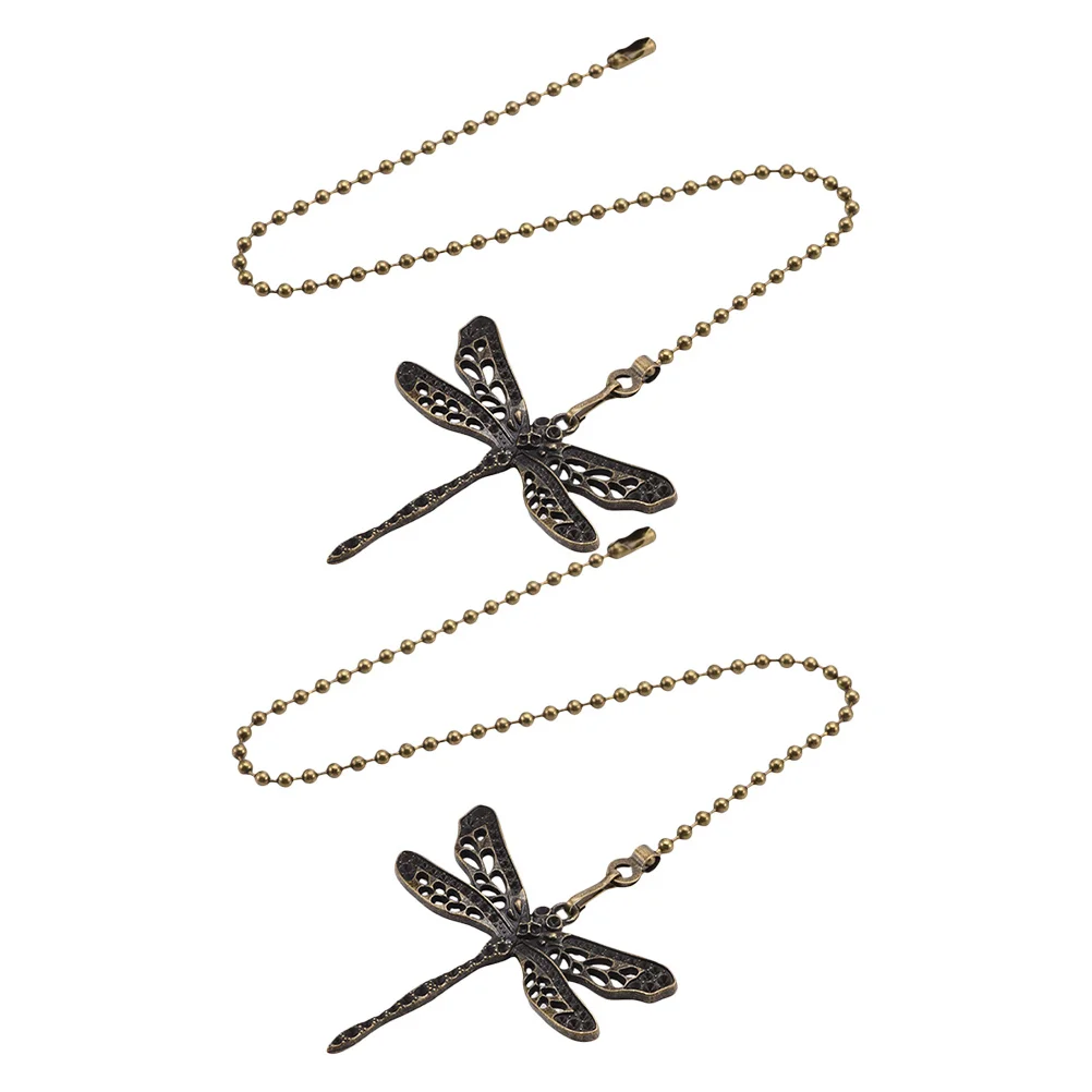 

2Pcs Metal Pull Chain Extensions Vintage Ceiling Fan Pulls Decorative Light Chain Extender for Ceiling Fan Lamp Pulls