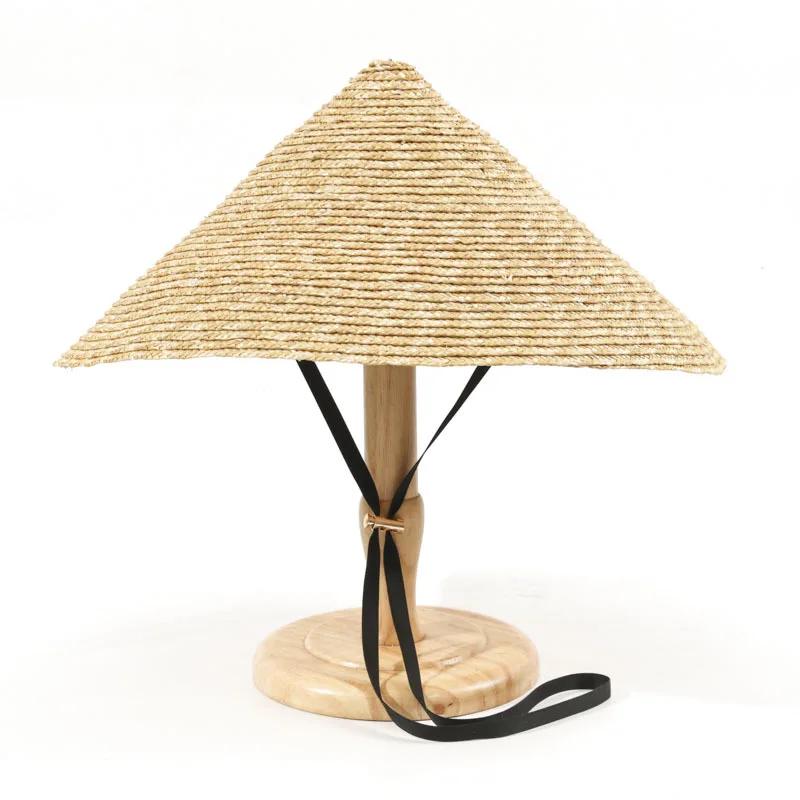 Wind Rope Pointed Conical Straw Hat Beach Stage Sun Hat
