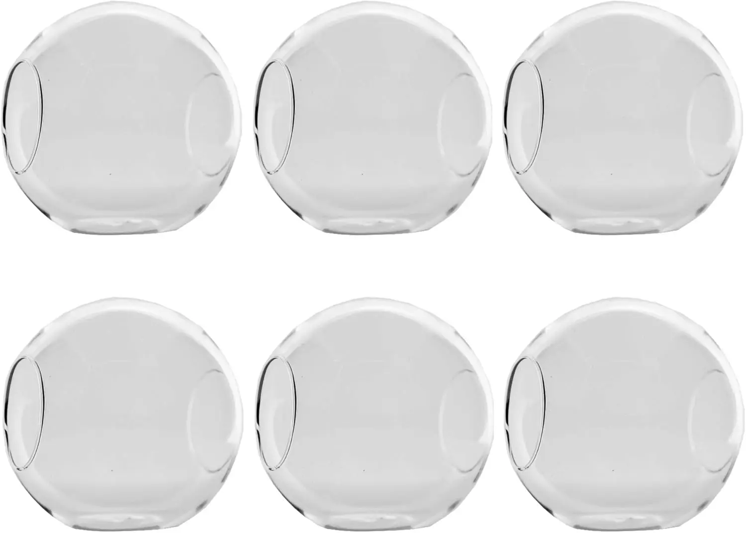 

Clear Glass Terrarium Vase, 8" Round with Side Openings, DIY Planter & Candle Holder, Set of 6 Pieces