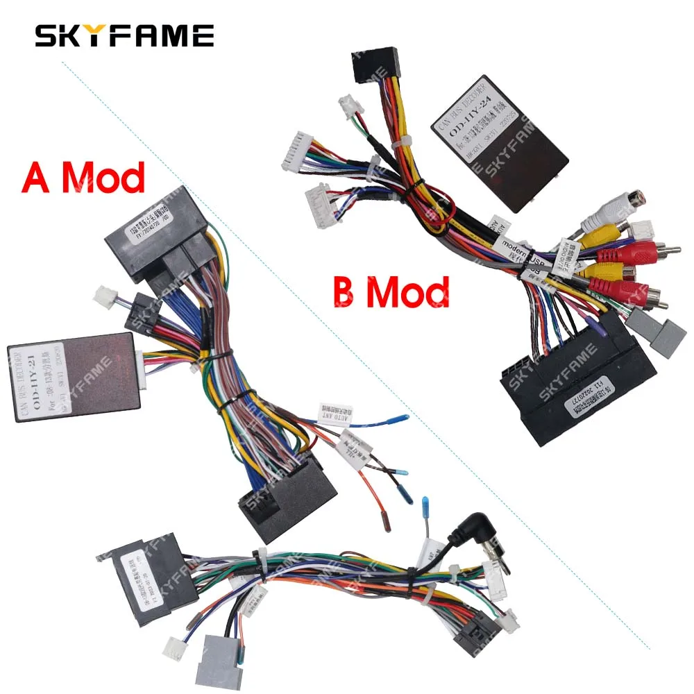 SKYFAME Car 16pin Wiring Harness Adapter Canbus Box Android Radio Power Cable For Hyundai Rohens Genesis Coupe OD-HY-21/OD-HY-24