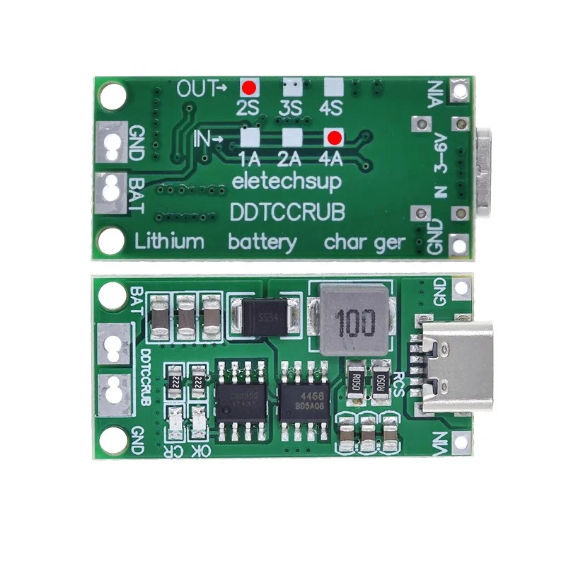 Imagem -06 - Multi-cell Step-up Boost Carregador de Iões de Lítio 18650 Bateria de Lítio 2s 3s 4s Tipo-c para 8.4v 12.6v 16.8v Polímero Lipo