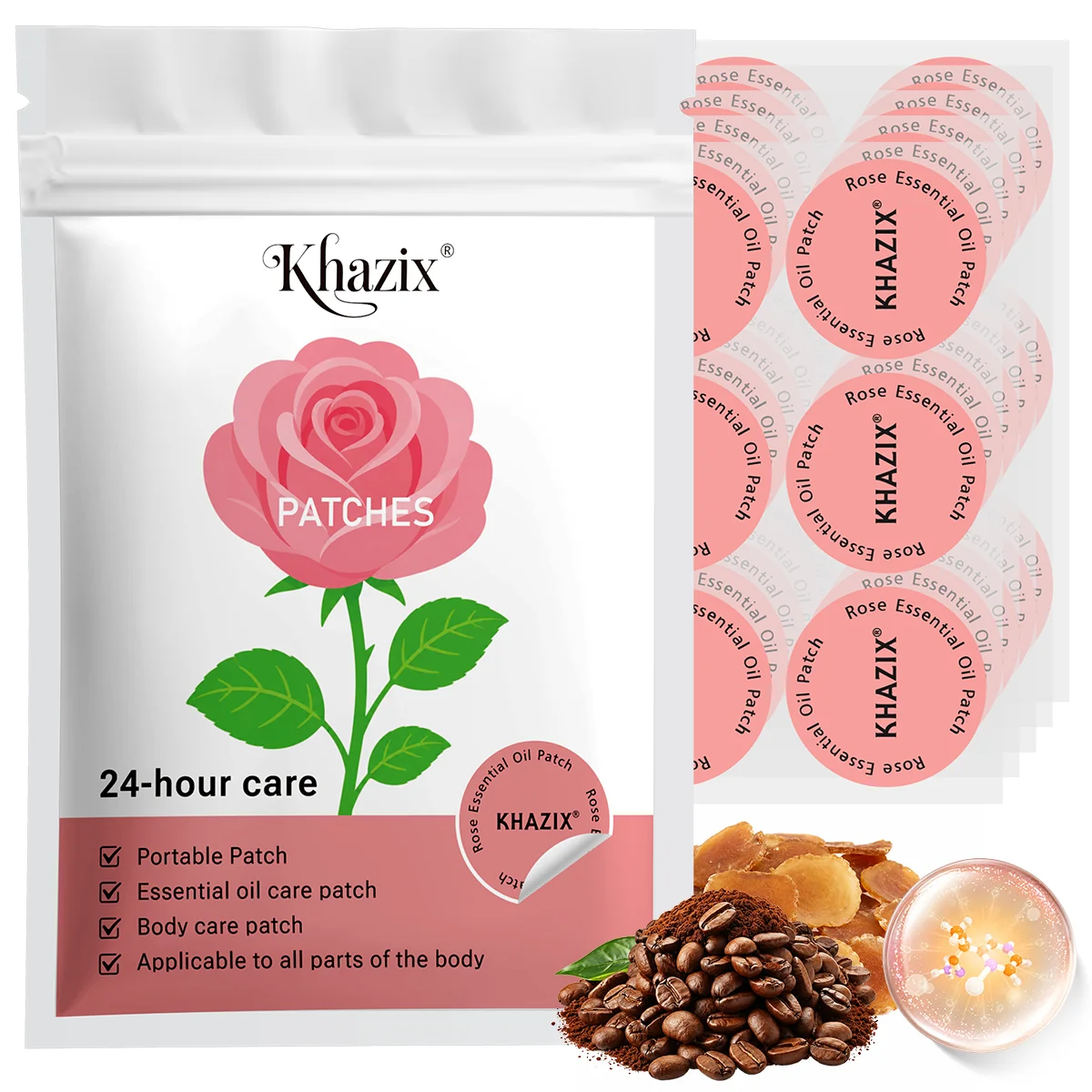 30Pcs Energy Patches Natural Ingredients Vegan Friendly Daily Energy Boost Patch Portable Body Stickers for Work Travel Sports
