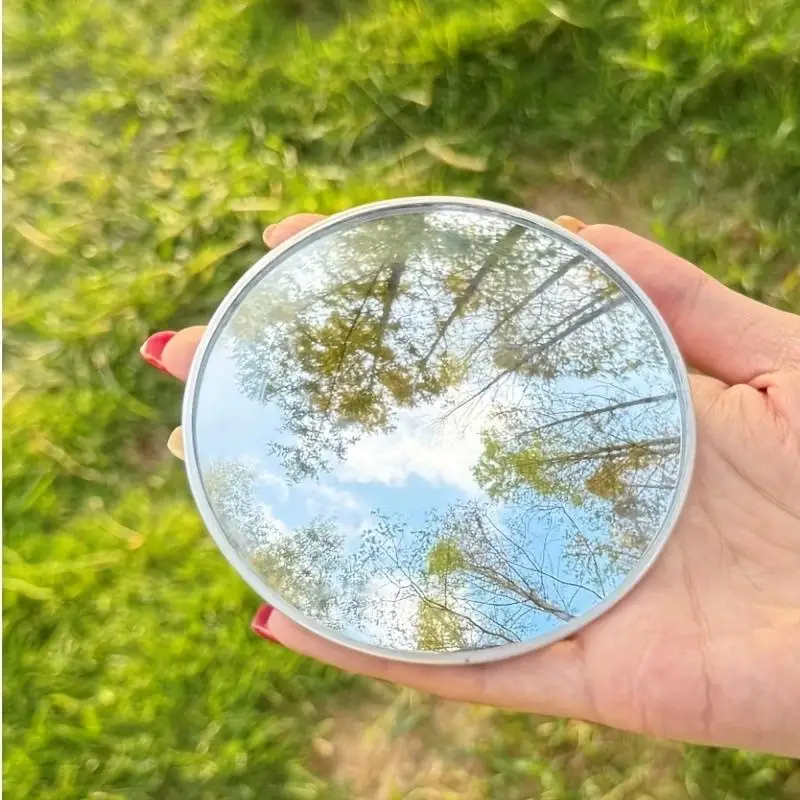 Round Convex Mirror Portable Cosmetic Handheld Mirror for Makeup Selfie Props Travel Purse Essential - view 5
