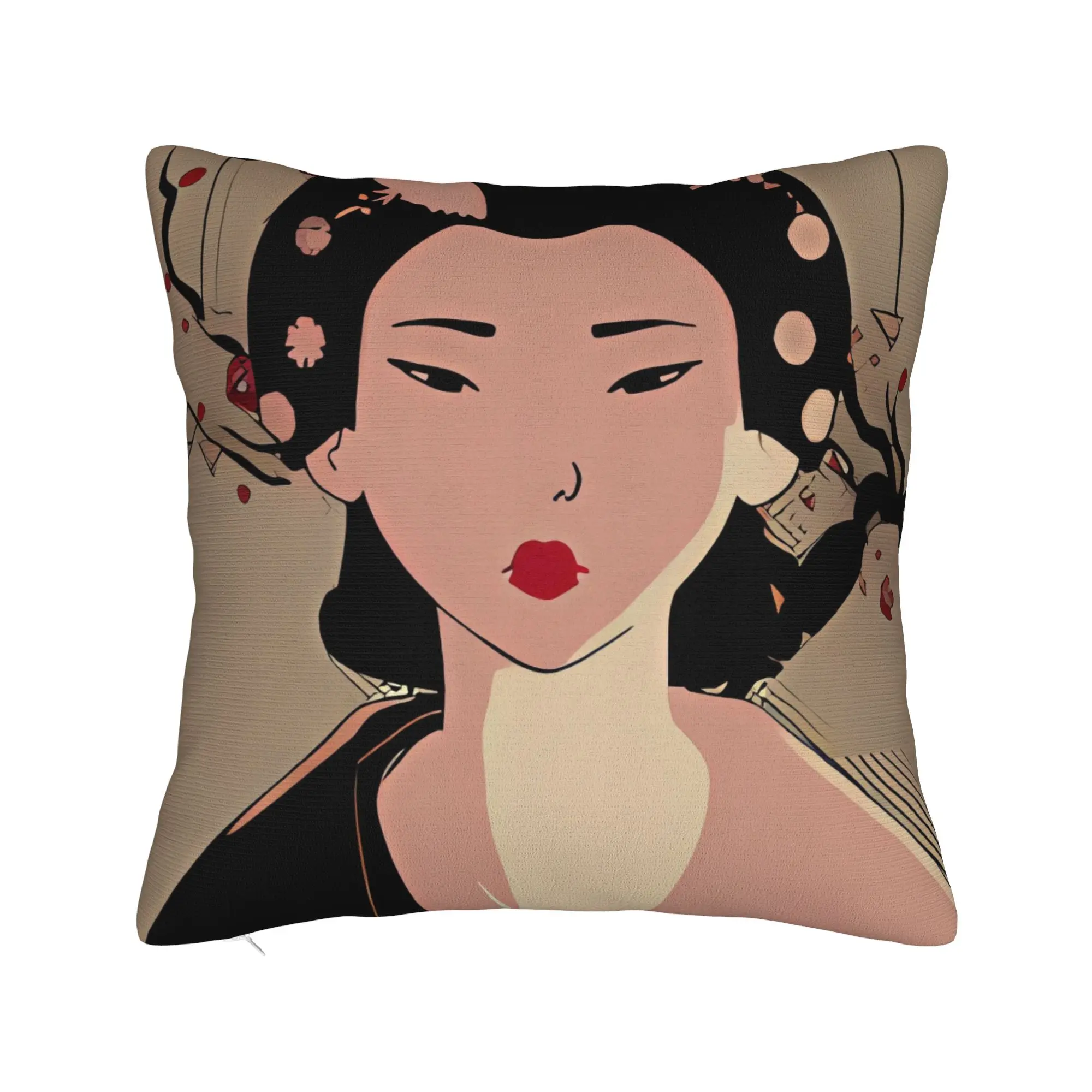 Blue Eye Samurai Art Merch Pillow Case  Graphic Pillow Cover Vintage Pillowcases For Living Room Sofa