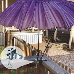 Parasol Stands Deck Umbrella Mount Clamp Clip Heavy Duty Table Clamp Garden Umbrellas Fixer Bracket Railings Patios Tables Chair