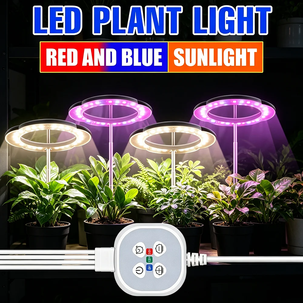 USB 5V LED Full Spectrum Grow Light Indoor Hydroponics Plant Lamp Potted Succulent Flower Cultivation Lighting Sunlight Red Blue