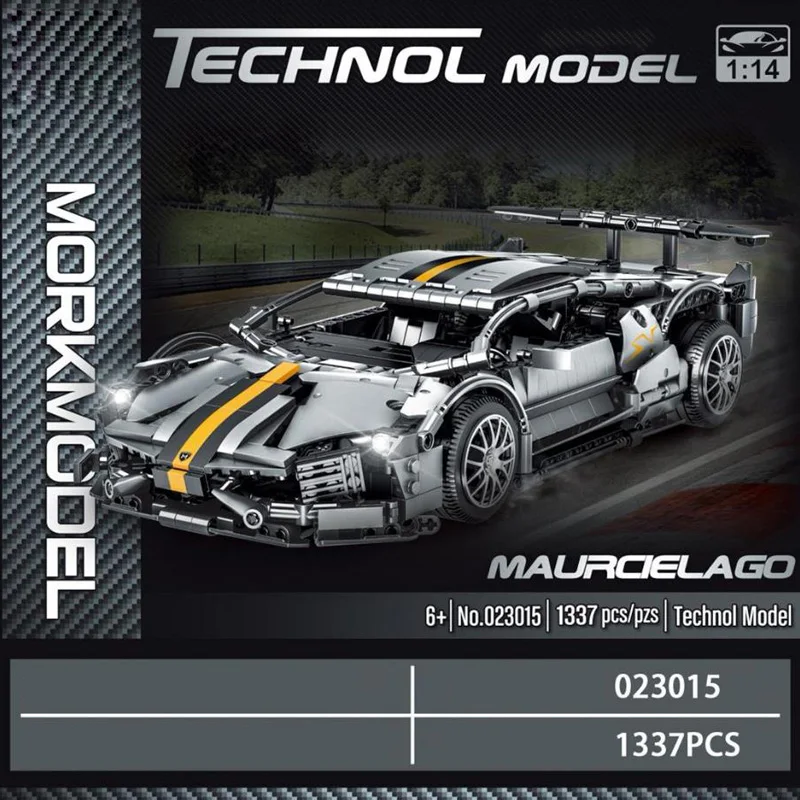 

Technical Building Block 1:14 Scale Bull Logo Murcielago Super Sport Car Model Vehicle Brick Supercar Construction Toy For Gifts