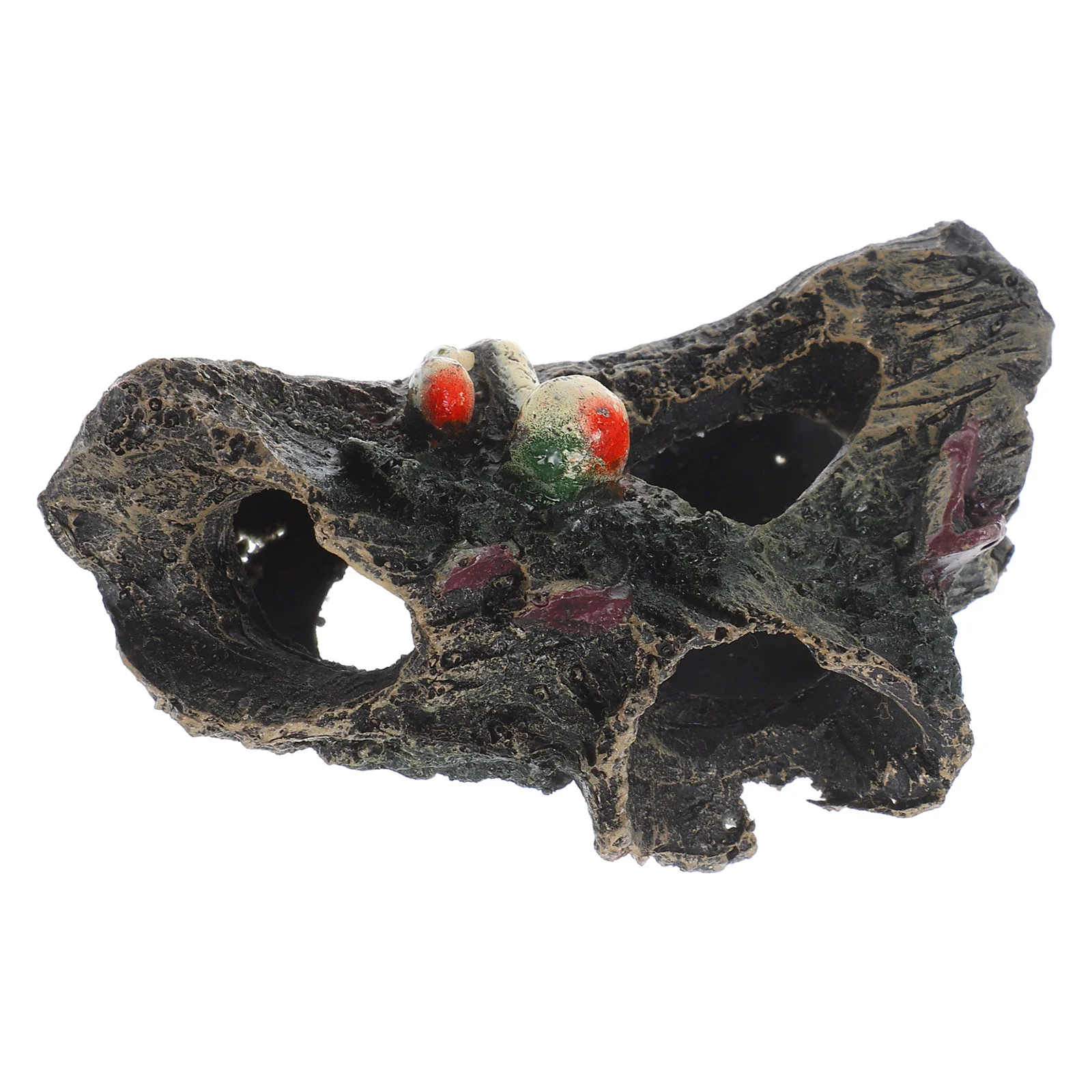 Simulated Decoration Animal Aquarium Decorations Hollow Tree Mossy Cave Hide Resin Trunk Hole Turtle Ornament