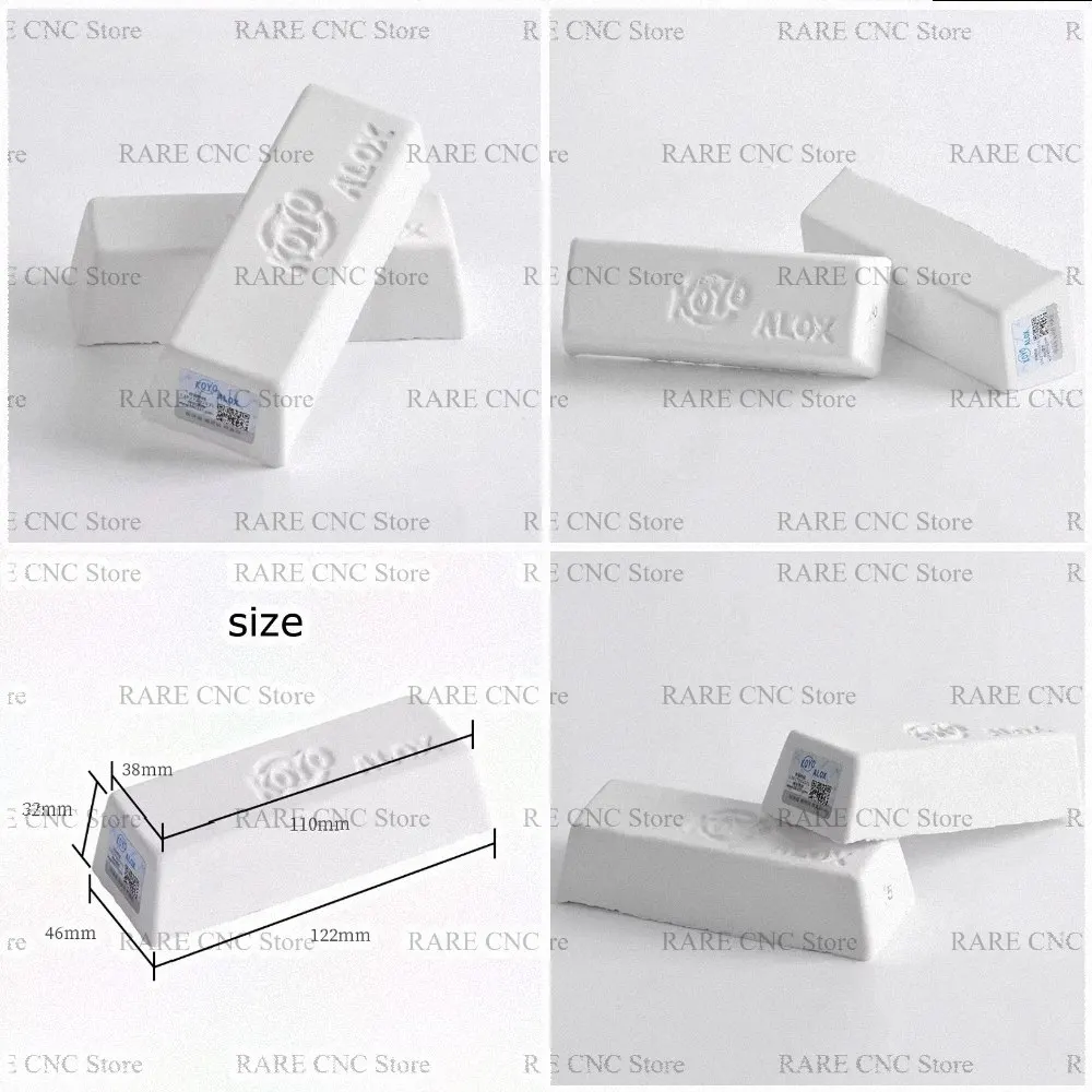 KOYO ALOX 5# White Oil Wax Buffing Polishing Compound 122*46*32mm, Mirror Finishing Paste for Stainless Steel Metal Plastic