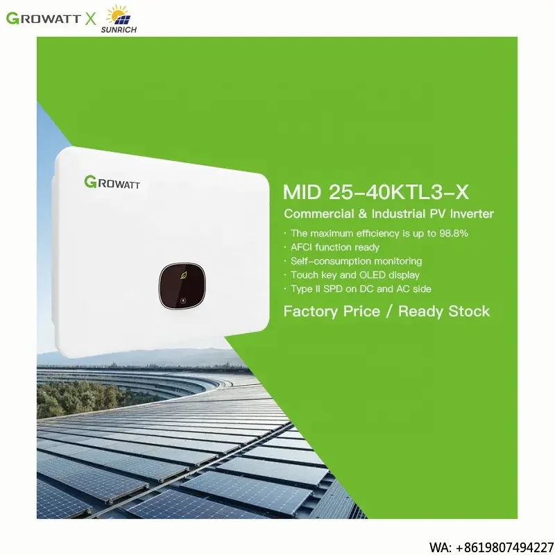 30KW Commercial Inverter  MID 30KTL3-X  Inverter 3 Phase on Grid Solar Inverters IP66 Protection