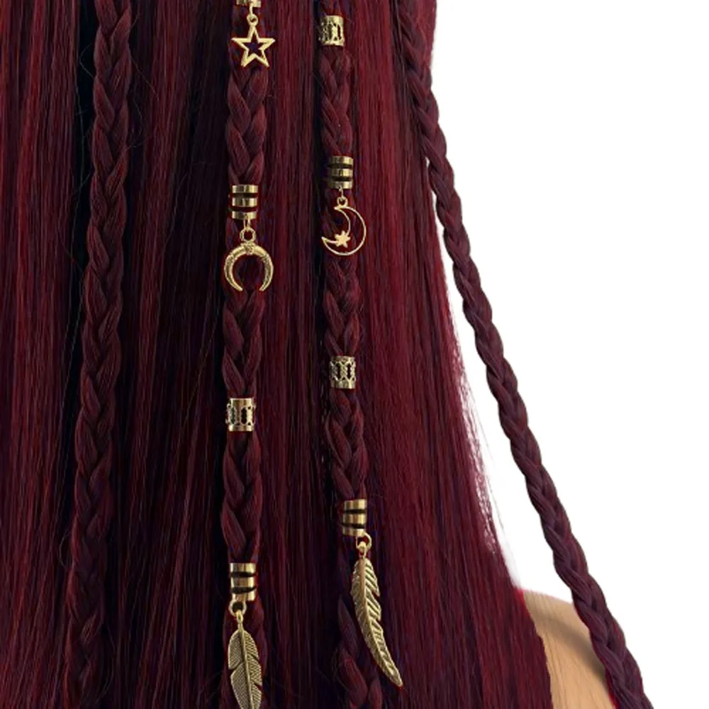 26pcs Dread Locks Hollow Out Hair Ring Hair Braiding Metal Cuff Clips Dreadlocks Beads Multi Style Dirty Braids Hair Braid Tubes