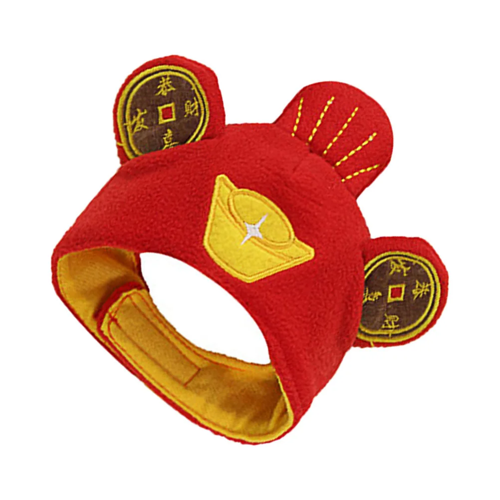 

1pc Pet Hat God Of Festive Embroidery Warm Fashion Headwear For Cats Dogs Holiday Party Photo Prop