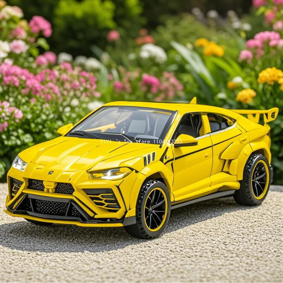 

1:32 спортивный автомобиль Lamborghini URUS, имитация литья под давлением, модель автомобиля из металлического сплава, звуковой свет, коллекция с откатным механизмом, детские игрушки, подарки 30