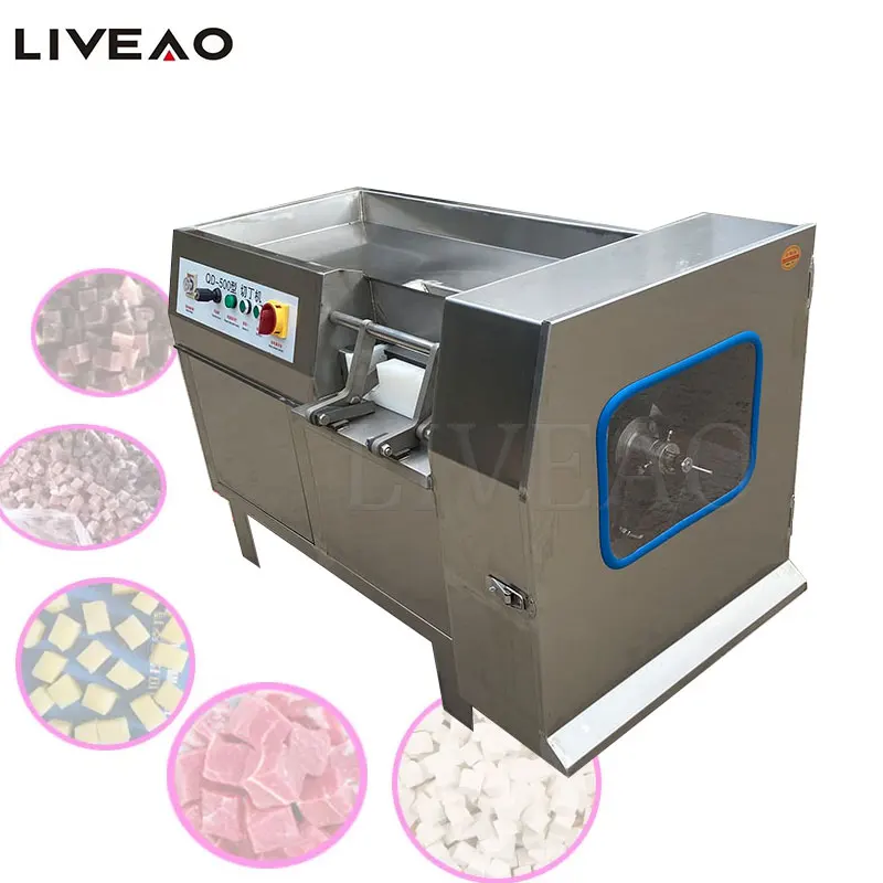 Frozen Meat Cube Cutting Machine Chicken Meat Dicer Dicing Equipment