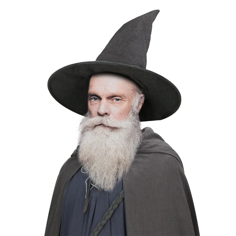 Gandalf For Adult Mithrandir Retro Gray Color Sorcerer Wizard Sorting Hat Halloween Cosplay Prop MN12