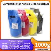 1000g Refill Toner Powder Bizhub C220/280/C360/C308/368/C454/554/C458/C558/C658 For Konica Minolta Compatible Toner Cartrdidge
