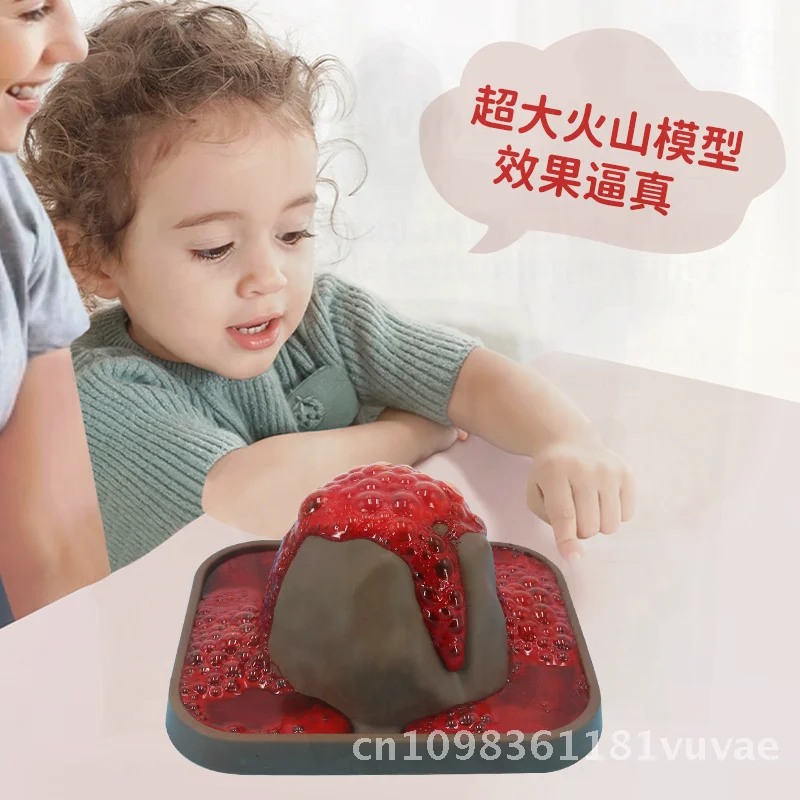 مونتيسوري 2-Color 2-Group الثوران البركاني لعبة المساعدة التعليمية الخشبية للتعليم المبكر التجارب العلمية للأطفال