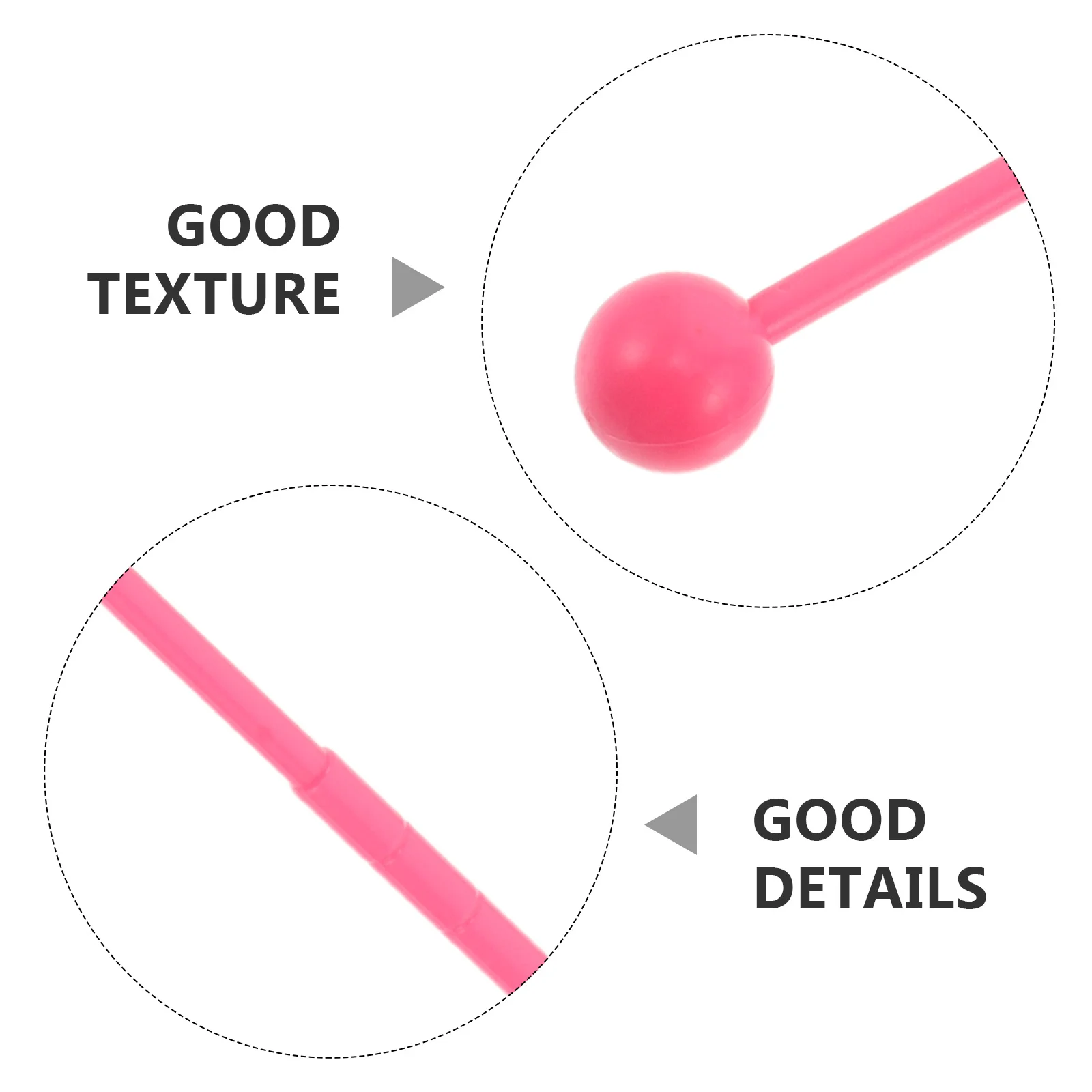 2 أزواج أورف مستوحاة إكسيليفون مطارق متوسطة الحجم مقبض بلاستيكي عصي قرع الملحقات الموسيقية غلوكنسبيل ماريمبا