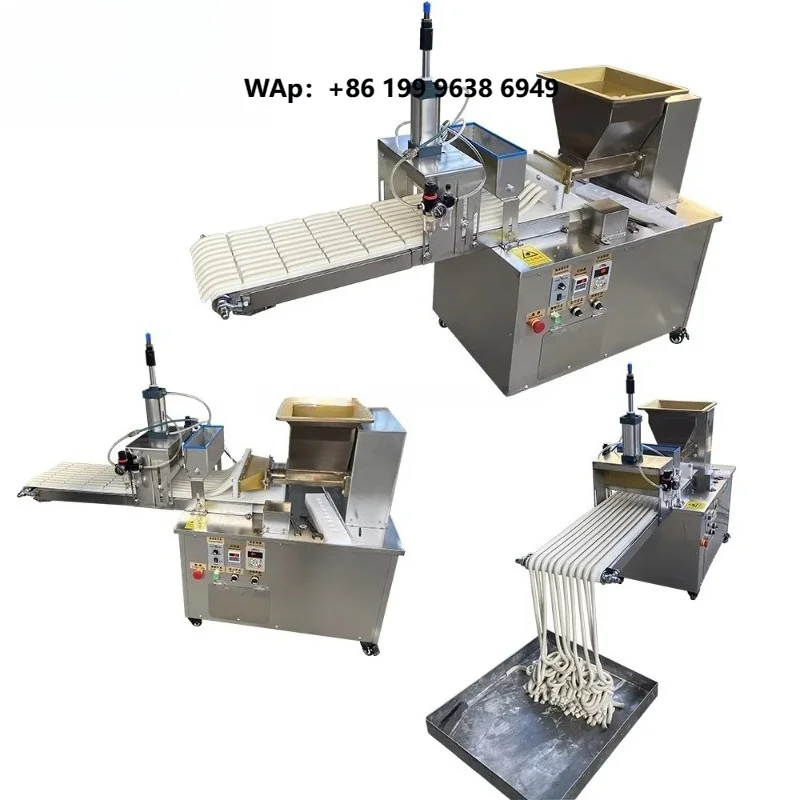 Automatic Dough Extruder and Stick Cutter Machine 150-200KG/H with Customizable Round Square Strips Molds for Food Snack Factory