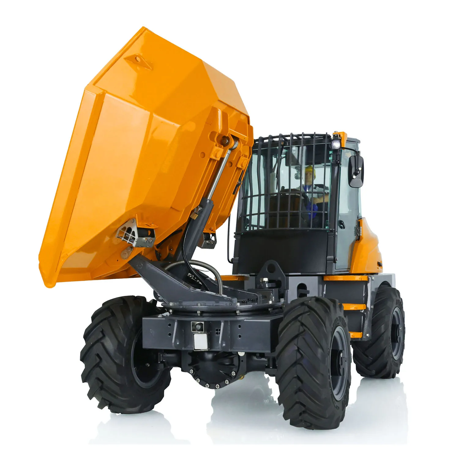 LESU 1/14 RTR 4WD RC ไฮดรอลิกข้อต่อ Dumper 6Mdx RC Tipper รถถังการหมุน 180 องศา THZH1398