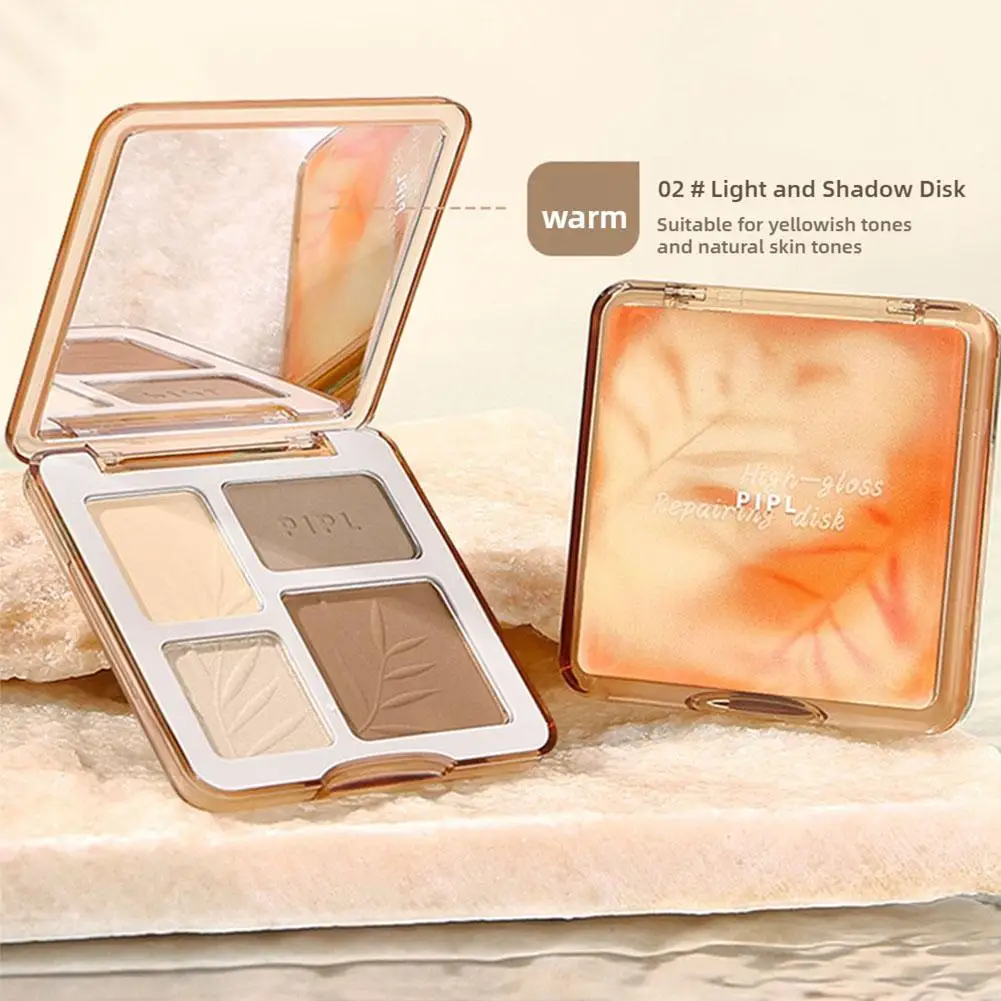 Facial Highlighter แต่งหน้า Palette Face Matte Shadow Lasting Glow Brighten Contour Shimmer Powder 3D จมูกเครื่องสําอางค์