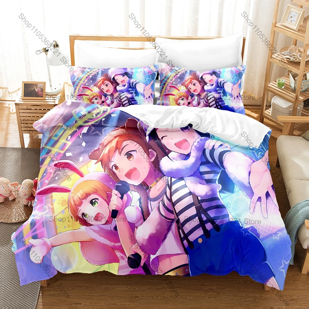 

THE iDOLM@STER SideM Male Idol Anime Print 3PCS Bedding Set Duvet Cover + 2 Pillowcases Soft Bed Linen Decor For Game Fans