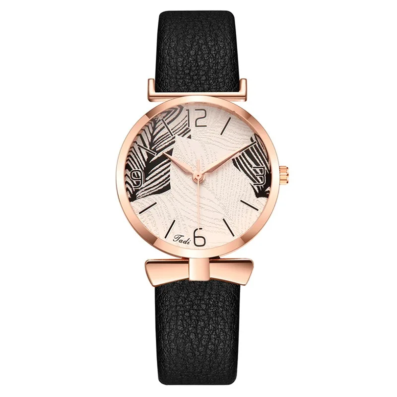 Montre-bracelet à quartz pour femmes, avec ceinture, motif numérique du cuir chevelu, à la mode