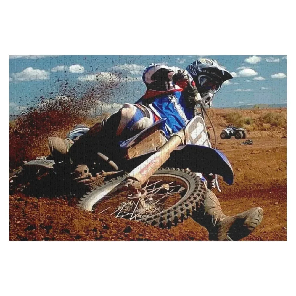 

MOTOCROSS : Vintage Motorcycle Racing Advertising Print Jigsaw Puzzle Customized Photo Christmas Toys Puzzle