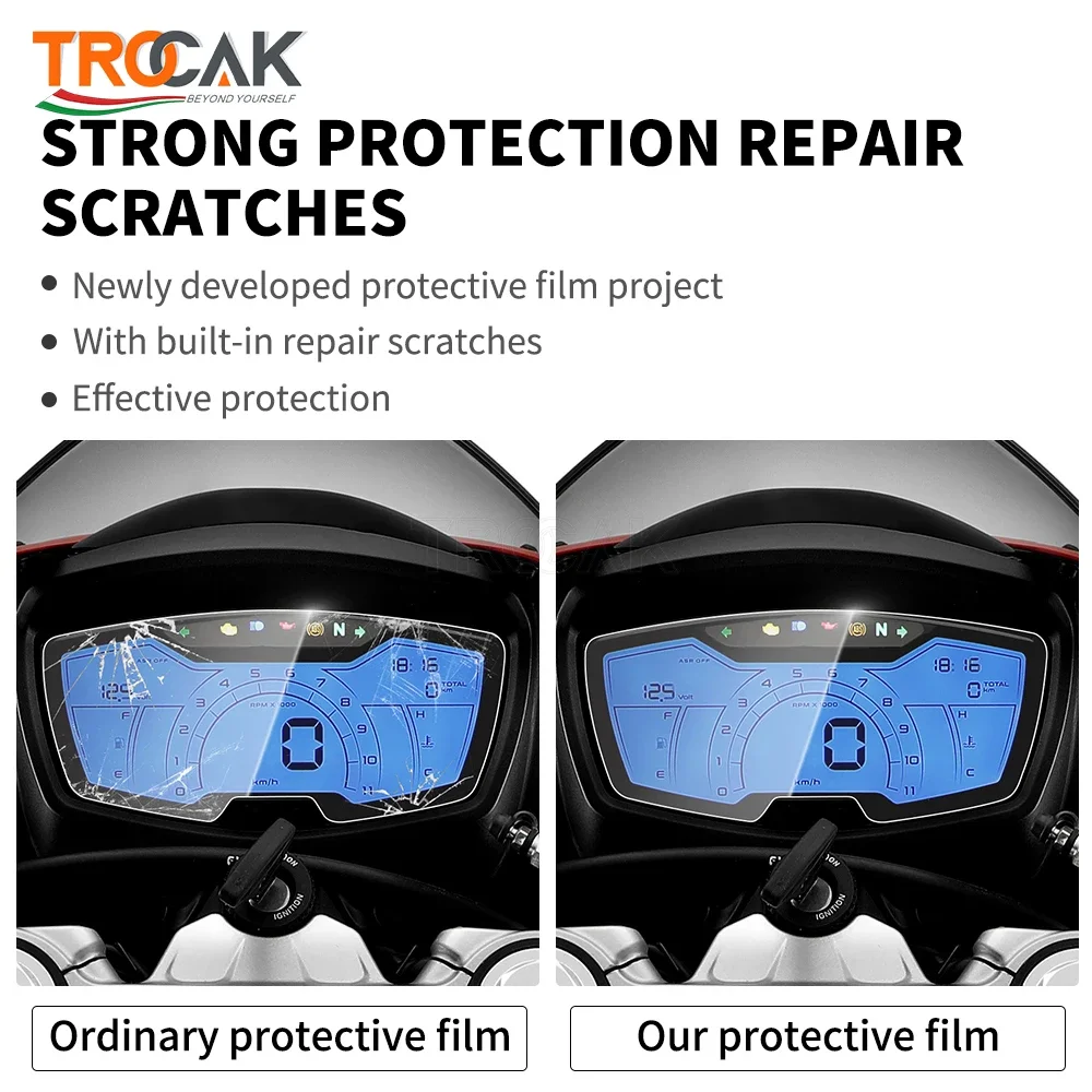 For Aprilia RS125 Tuono 2021 2022 Screen Protector Motorcycle Scratch Cluster Screen Dashboard Protection Instrument Film