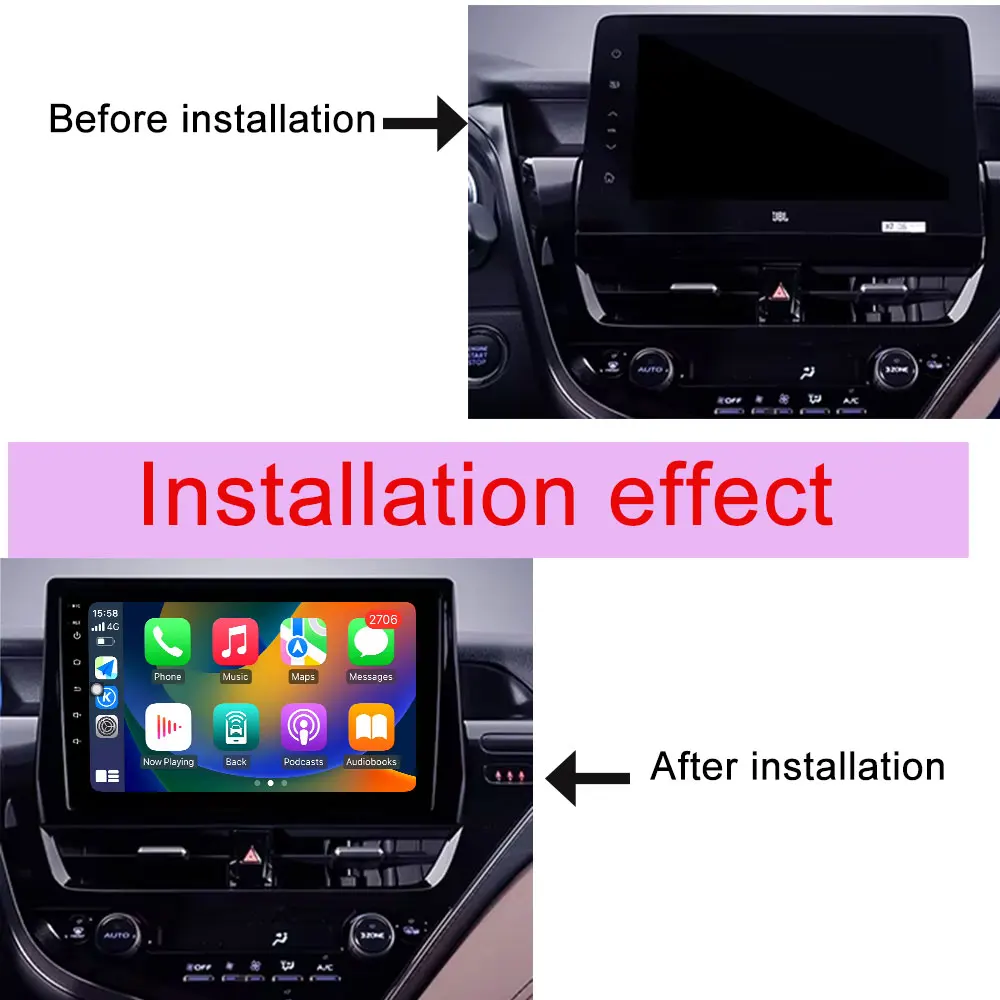 For Toyota Camry VIII 8 XV70 2020 - 2021 Car Radio Video Audio Multimedia Player GPS Navigation DSP StereoCarplay Split Screen