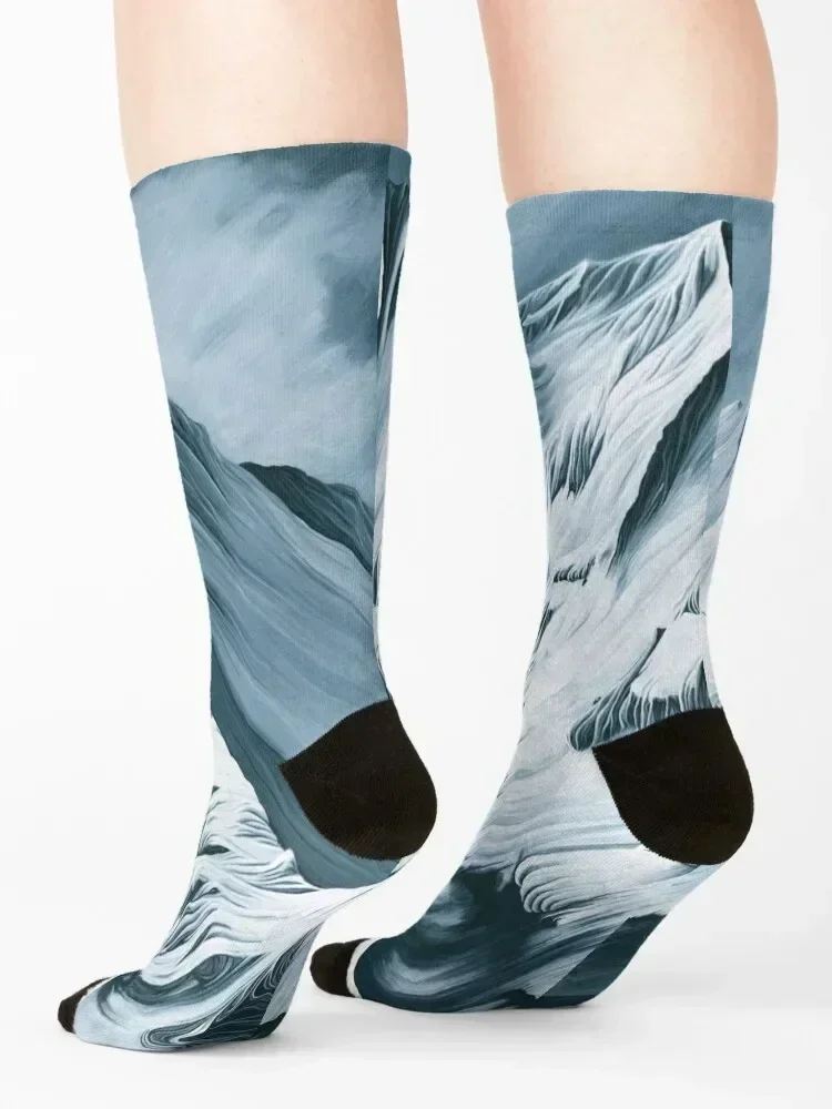 The Grey Mountain Socks Men's anti slip football winter retro Men Socks Luxury Brand Women's