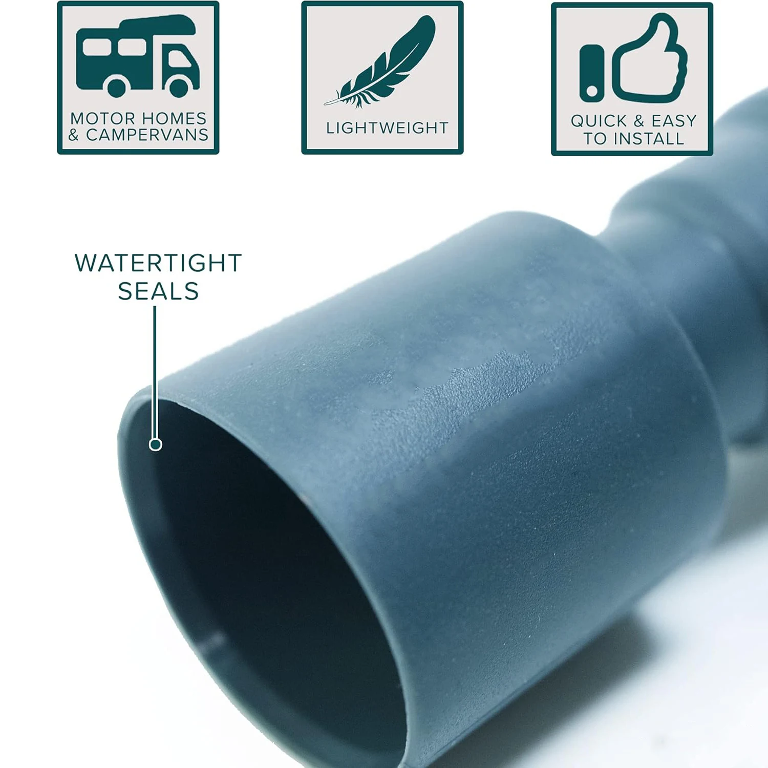 1pc Caravan Waste Pipe Adaptor Fits Pipe Outlet From 17mm To 50mm Motorhome Accessories Plastic Wastewater Pipe Adapter
