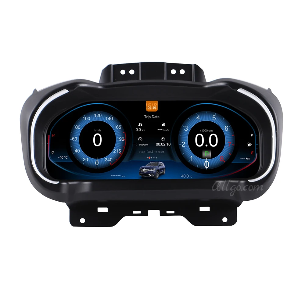 Digital Instrument Cluster for Koleos Megane 4 Samsung SM6 Talisman 2016-2019 with CarPlay & Android Auto Virtual SpeedOmeter